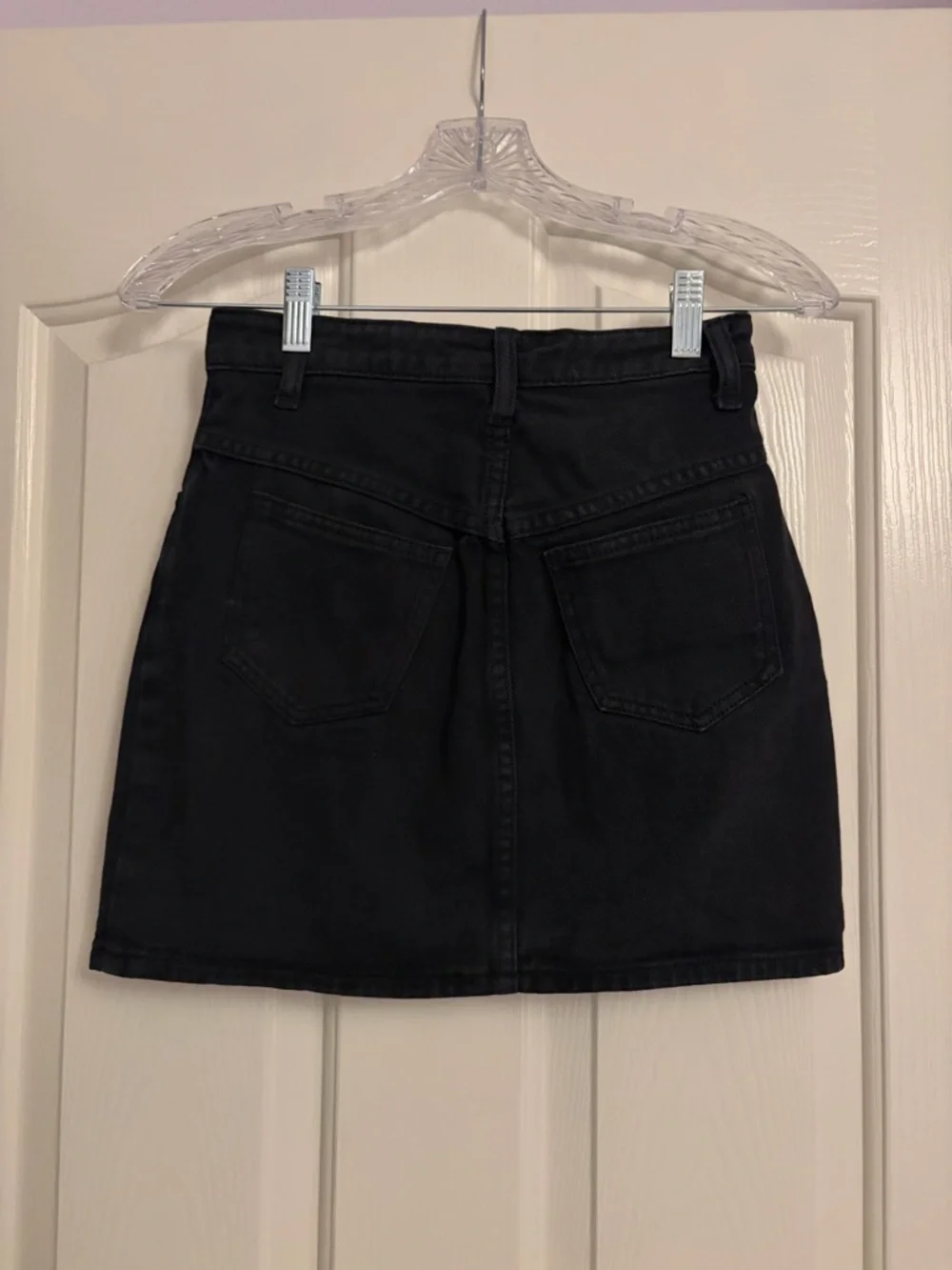 Black Denim Mini Skirt - Women - Picture 2 of 3